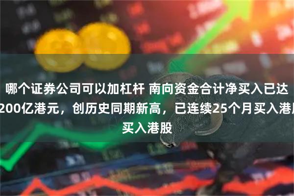 哪个证券公司可以加杠杆 南向资金合计净买入已达8200亿港元，创历史同期新高，已连续25个月买入港股